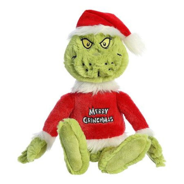 Merry Grinchmas Grinch Stuffed Animal Magical Storytelling Literary Inspiration Green 16 Inches