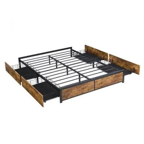 Metal Bed Frame Mattress Base Queen