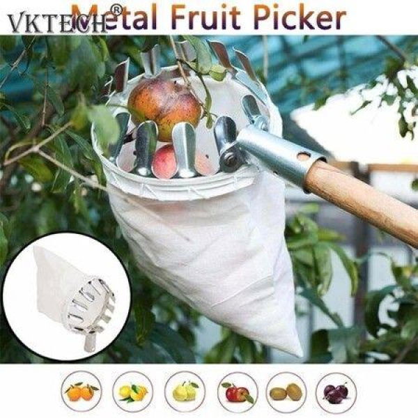 Metal Fruit Picker Garden Tools Apple Peach Tall Tree Fruit Picker