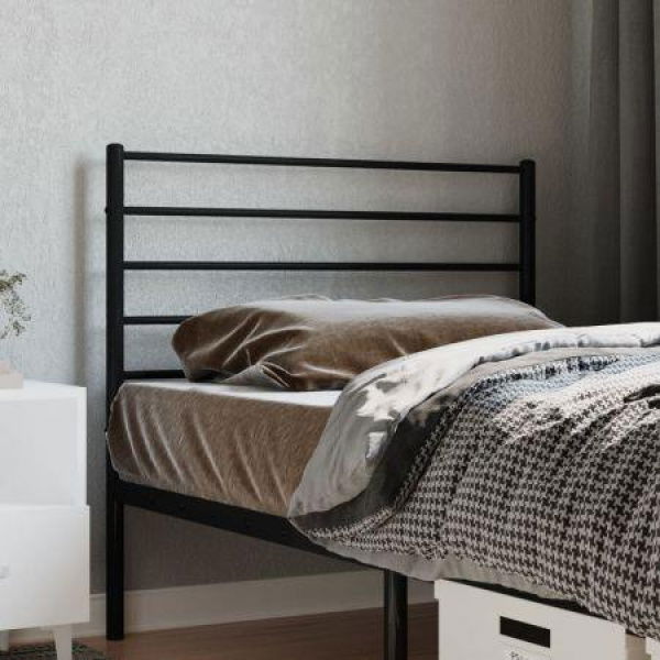 Metal Headboard Black 107 Cm