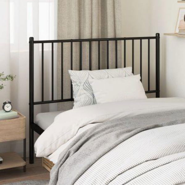 Metal Headboard Black 107 Cm