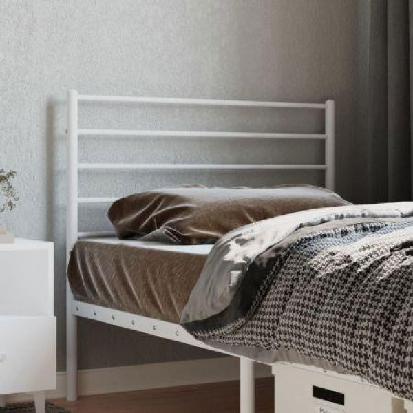 Metal Headboard White 107 Cm