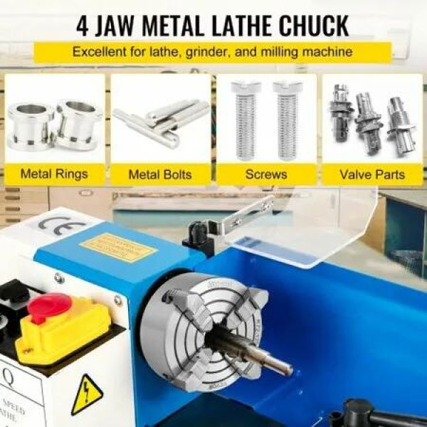 Metal Lathe Chuck 4-Jaw Independent 5 inch Cast Iron Milling Turning CNC