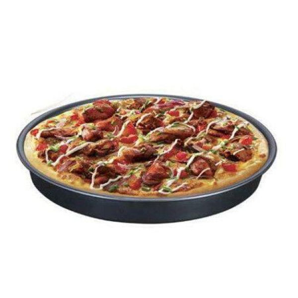 Metal Pizza Plate For Oven Round Bake Model Pizza Shop DIY Baking Tools Non-stick Cake Chassis Bakeware Pans (23cm/9 Inch)