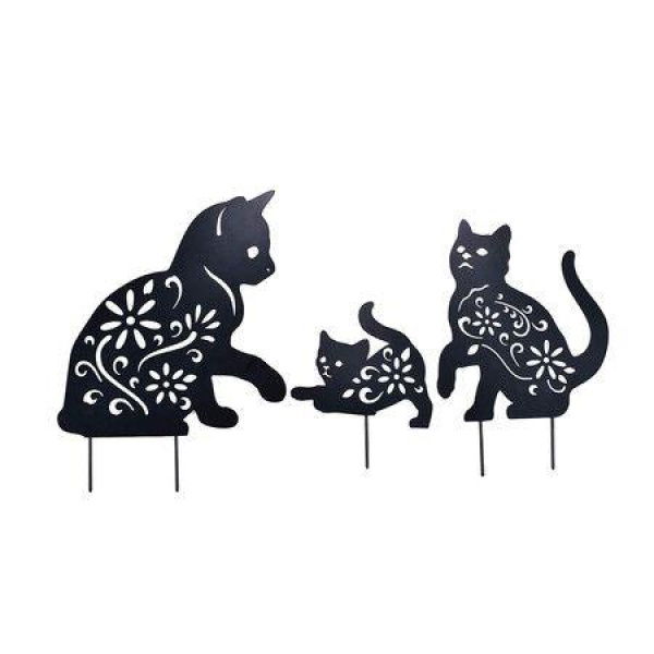 Metal Poles With Animal Silhouette For The Garden Outdoor Decoration