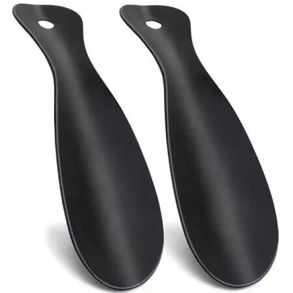 Metal Shoe Horn,Stainless Steel ShoeHorn 7.5 Inches - Portable for Travel Use (2 Pack)