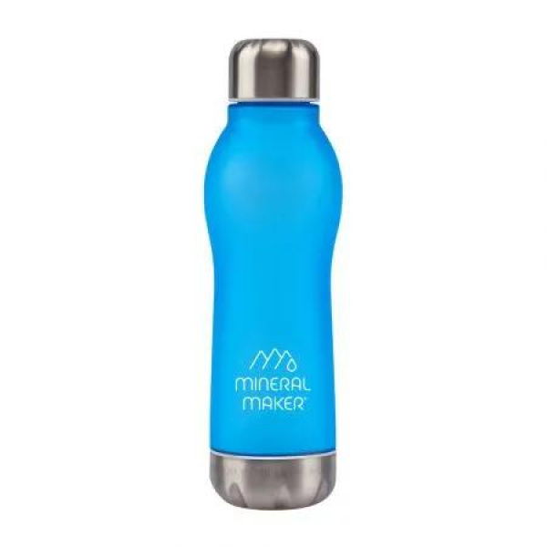 Mineral Maker MORBIDO Alkaline Filter Water Bottle + a Mineral Stone Pouch BLUE