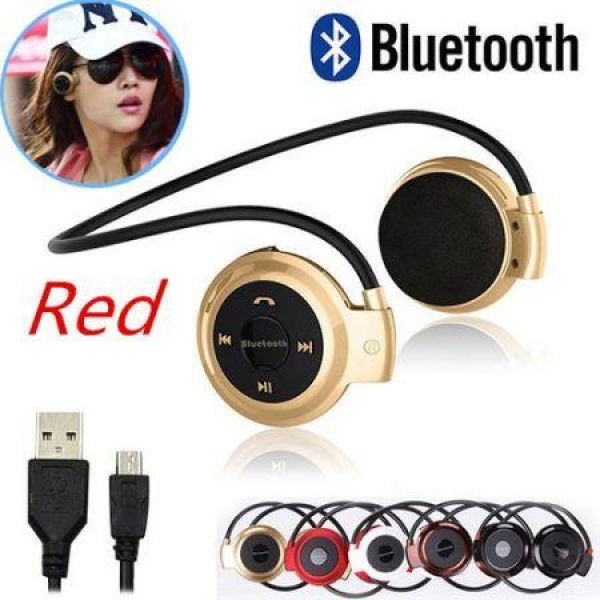 Mini 503 Sport Wireless Bluetooth Stereo Headset Headphone For Samsung IPhone LG - Red