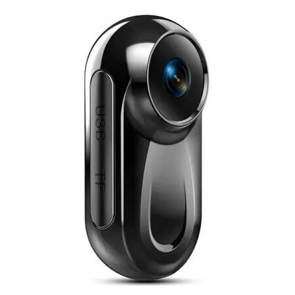 Mini Body Camera 1080P, 128G Thumb Vlogging Cam Hands Free Recording, Tiny Portable Action Camera, Wearable Video Recorder for Traveling, Black