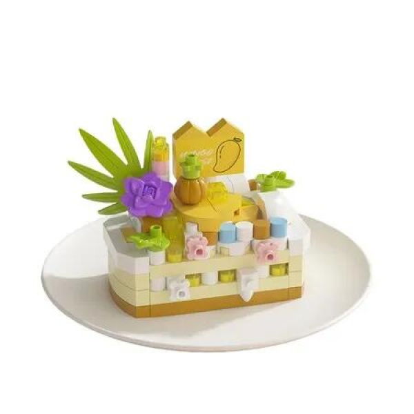 Mini Building Blocks Cake Sets Cute Micro Mini Cake Building Bricks for Adults Kids Preschool Pretend play toys Party Favors Teenagers Mango Cheese CAKE