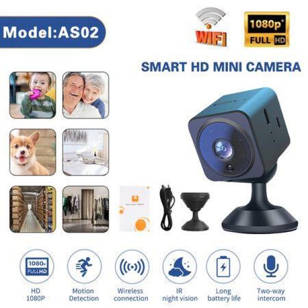 Mini Camera Wifi HD 1080P Night Vision Camcorder Remotely Dual Voice Intercom Security Camera Magnetic Body Various Angles Video