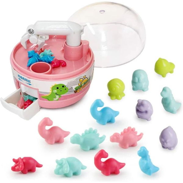 Mini Claw Machine For Kids Toy Grabber 24 Tiny Stuff Prizes Dinosaur Prizes Claw Machine Game Miniature Things Suitable For Birthday Gifts For 3+ Age Boys And Girls Fingertip Toys