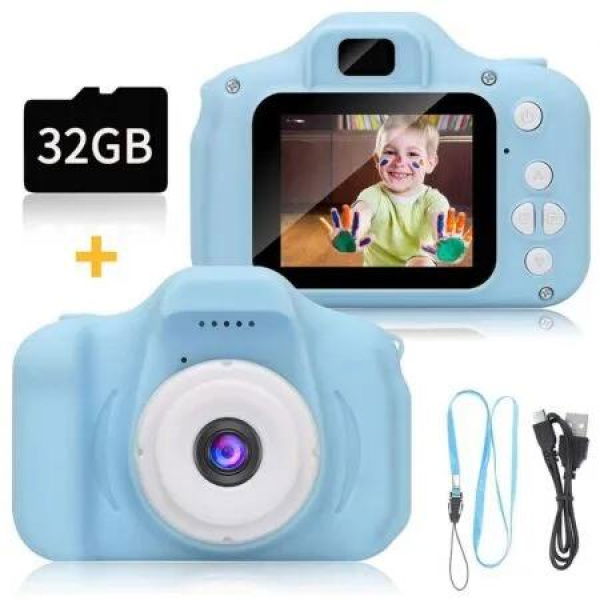 Mini Digital Children Camera Kids Camera 2.0 LCD Toy 32G Card HD