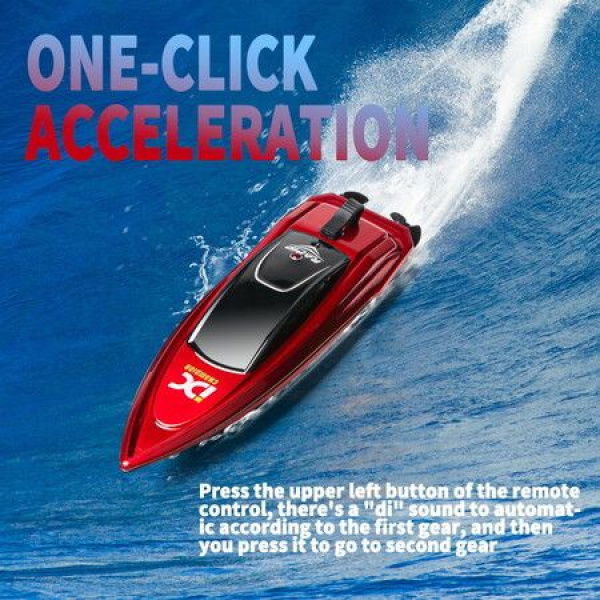 Mini Dual Motor High-Speed RC Boat Christmas Gift Col. Red.