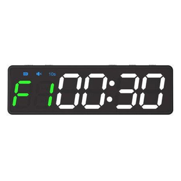 Mini Gym Timer Clock Magnetic LED Interval Timer For Workout Home Gym Garage Fitness (Black)