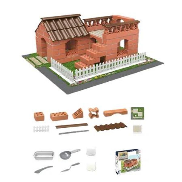 Mini House Building Kit Real Bricks Tiles STEAM DIY Craft Christmas Birthday Gift Educational Construction Toy 175pcs