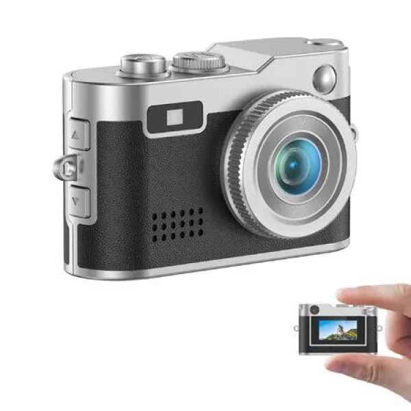 Mini Keychain Camera,1080P FHD Mini Retro Digital Camera,Tiny Portable Small Cameras Vintage Compact Micro Cameras,Pocket Video Recorder with 16GB Card