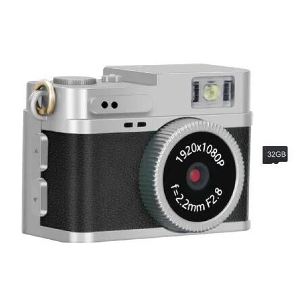 Mini Keychain Digital Camera 1080P FHD Recording with 0.96In IPS Screen,H.264 Compression,AVI Format - Ideal for Travel,Study,Concerts Black