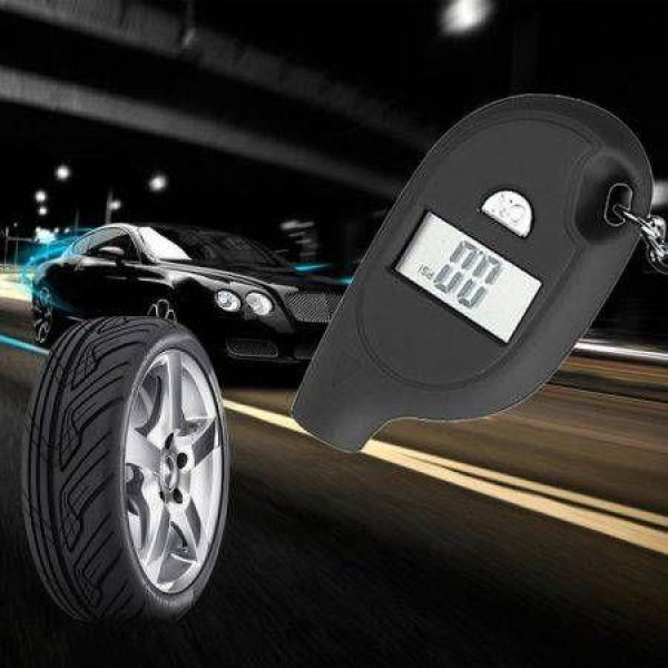 Mini Keychain LCD Digital Tire Air Pressure Gauge For Car Auto Motorcycle