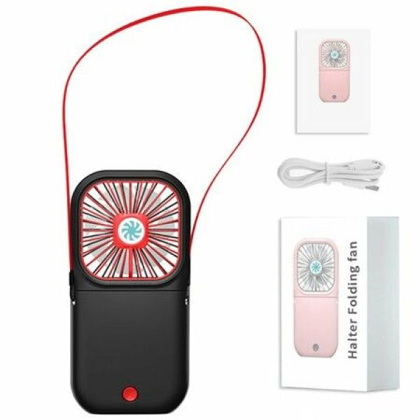 Mini Portable Foldable USB Fan Handheld Rechargeable Fan For Travel 3-Speed Table Fan Personal Fan For Kids Girls Boys (Black).