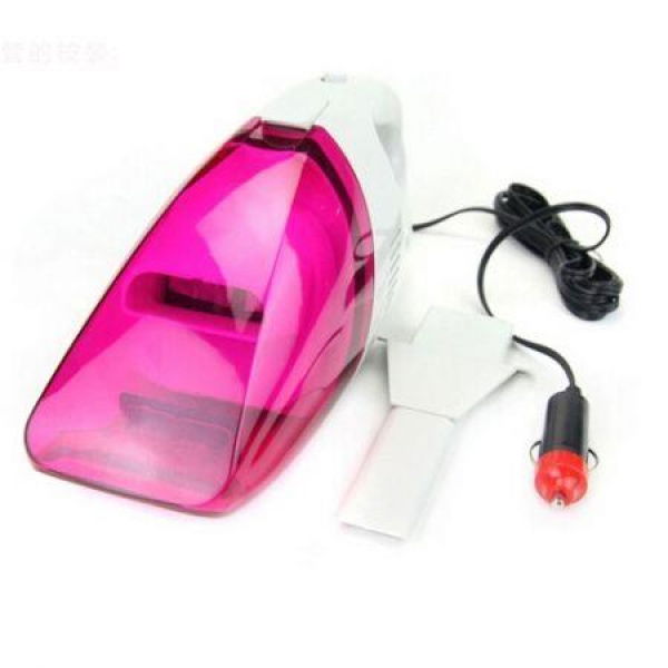 Mini Portable Rechargeable Wet Dry 12V Car Auto Vacuum Cleaner Fuchasia