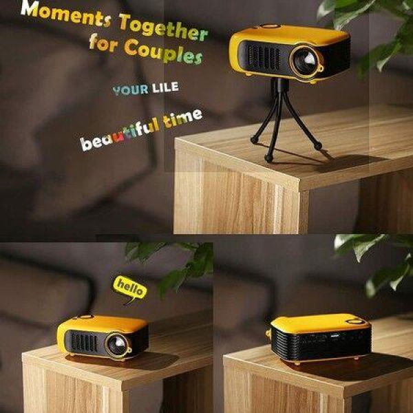 Mini Projector 320x240 Pixels 800 Lumens Portable LED Home Multimedia Video Player Built-in Speaker