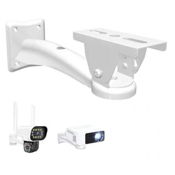 Mini Projector Wall Mount, Projector Hanger, CCTV Security Camera Housing Mounting Bracket for CCTV, Camera, Projector, Webcam White