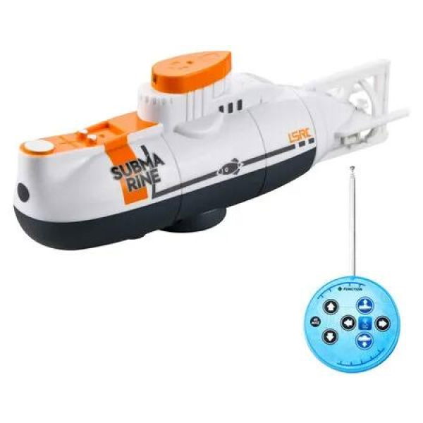 Mini RC Submarine Toy, Radio Remote Control Tourism Boat Diving Waterproof for Indoor Fish Tank Bathtub Water Kids Birthday Gifts, White