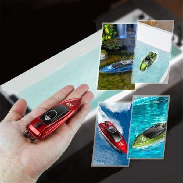 Mini Remote Control High Speed RC Boat Led Light Palm Speed Boat Summer Water Toy Pool ToyBlue