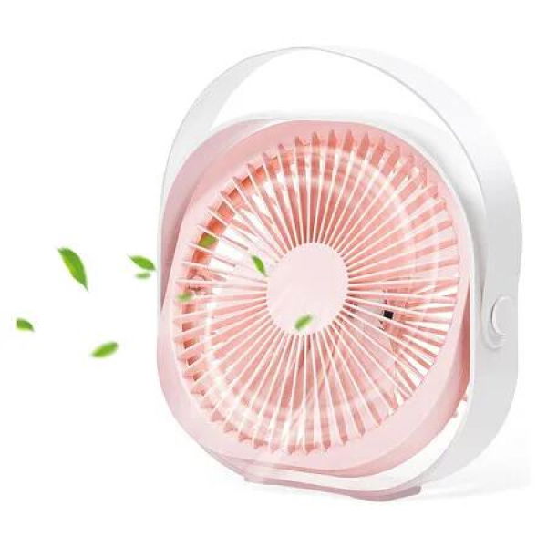 Mini Small Electric Fan, Portable USB Charging Personal Fans for Home Office (Pink)