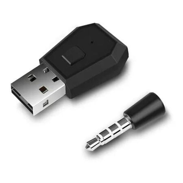 Mini USB Bluetooth Adapter, USB Dongle Headphone and Microphone Receiver and Transmitter for PS4, Black