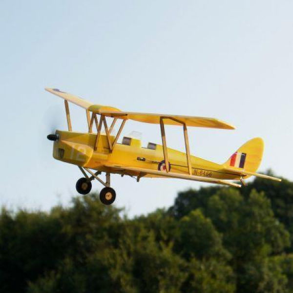 MinimumRC Tigermoth DH-82A Micro Scale 360mm Wingspan KT Foam RC Airplane Biplane KIT+MotorKIT+Motor