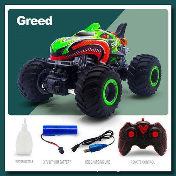 MK724A-Green 1:16, 2.4 GHz All Terrain Monster Truck, RC Truck 2 Rechargeable Batteries for 80 Mins Play, Christmas Holiday Gift for Kids or Adult