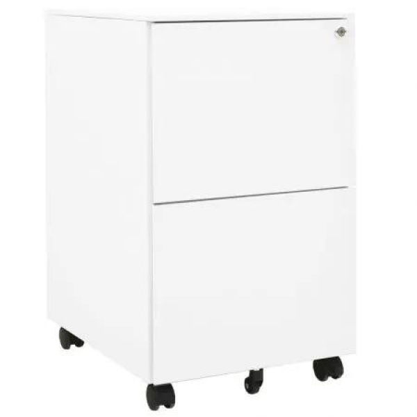 Mobile File Cabinet White 39x45x67 cm Steel