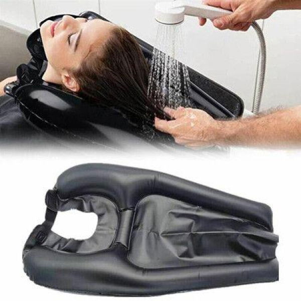 Mobile Inflatable Salon Hair Wash Sink Basin Shampoo Tray Washing Bowl For Washing And Cutting Hair Elderly Pregnant Women With Air Pump And Shampoo Brush