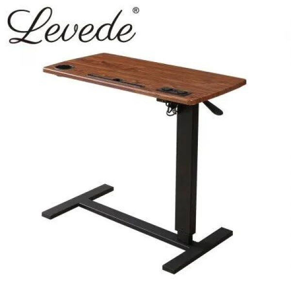 Mobile Standing Desk Foldable Brown Fold