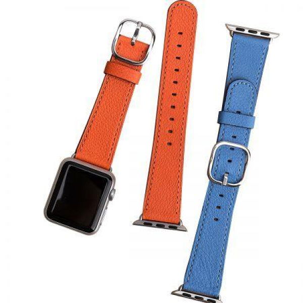 Modern Genuine Leather Apple Watch IWatch Band 38mm 40mm 42mm 44mm Compatible