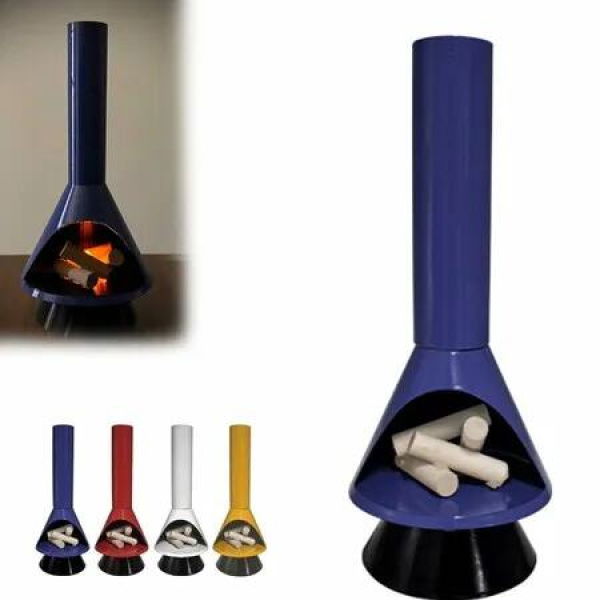 Modern LED Fireplace Mini Fake Wood Stove Decorative Lights Unique Christmas Home Decor Color Blue