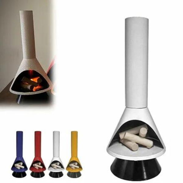 Modern LED Fireplace Mini Fake Wood Stove Decorative Lights Unique Christmas Home Decor Color White