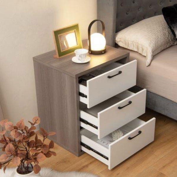 Modern Storage Organizer With 3 Pull-out Drawers For Living Room Bedroom