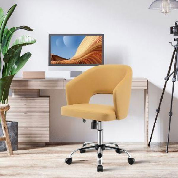 Modern Swivel Mid Back Home Office Leisure Chair With Adjustable Height