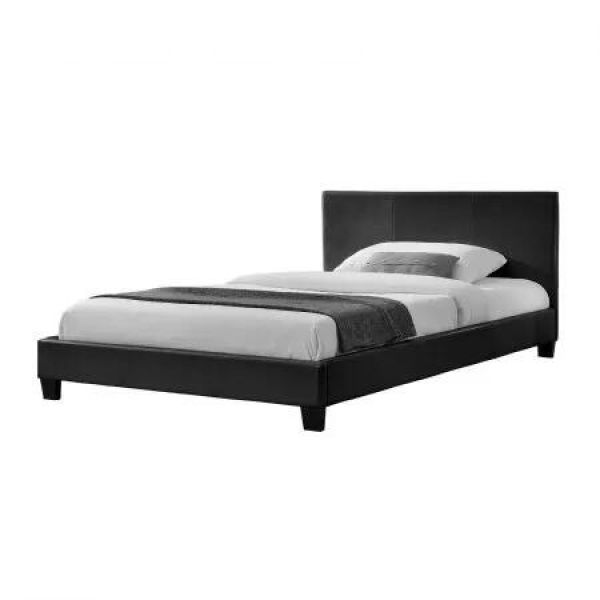 Monica Balck PU Leather Queen Bed