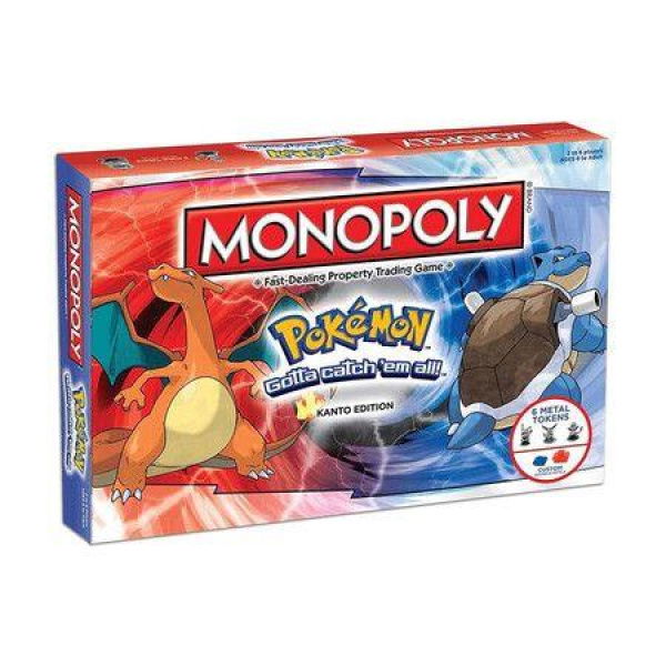 Monopoly Pokemon Kanto Edition Board Game Classic Monopoly Game Featuring Pokemon Characters and Locations