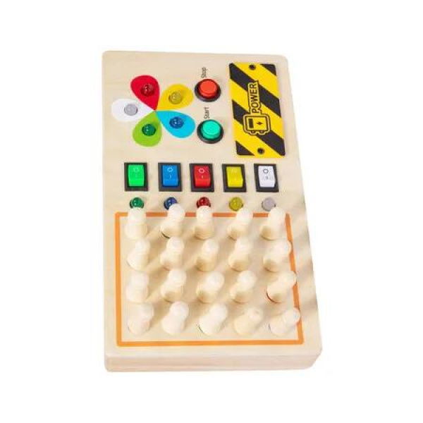 Montessori Busy Board Wooden Sensory Toys for Age 3 to 7 , Boys Girls Birthday