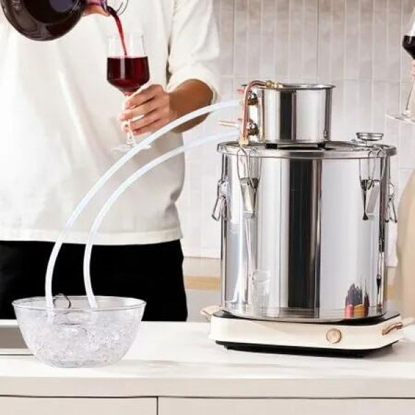 Moonshine Still 8 Gal Water Alcohol Distiller Brewing Kit Stainless Steel