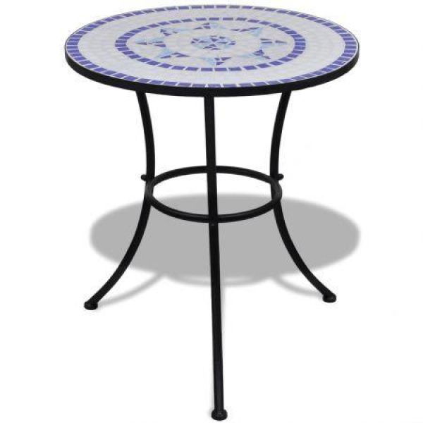 Mosaic Table 60 Cm Blue/White.