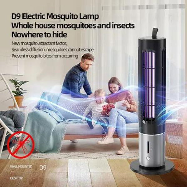 Mosquito Killer Outdoor Indoor Insect Trap USB 1800V Continuous Discharge Bug Zapper Three speed Intelligent Timing Modes Fly Killer Mosquitos Gnats Moths Fruit Flies Black