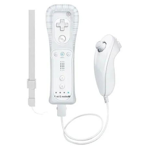 Motion Plus Controller with Nunchuck and Accessories for Enhanced Wii Gaming Experience