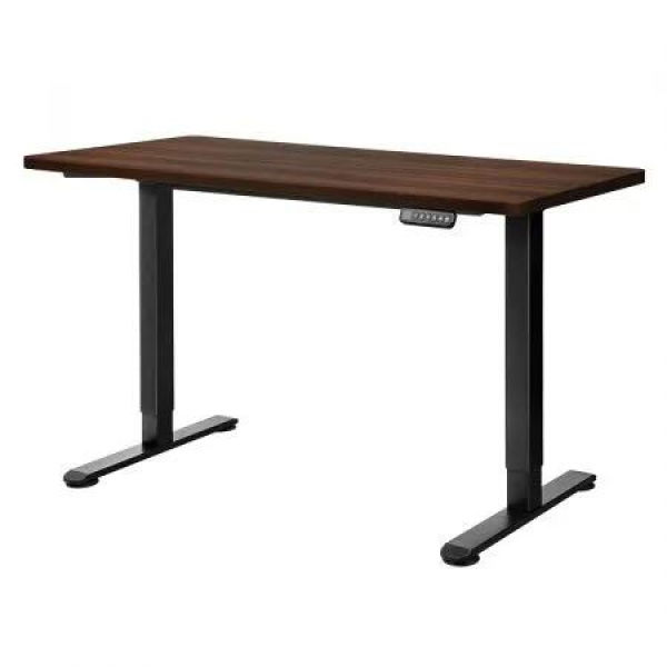 Motorised Standing Desk Adjustable 120cm Walnut 800x 1.5MM