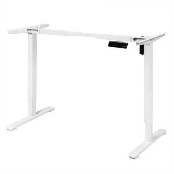 Motorised Standing Desk Frame White Single Motor